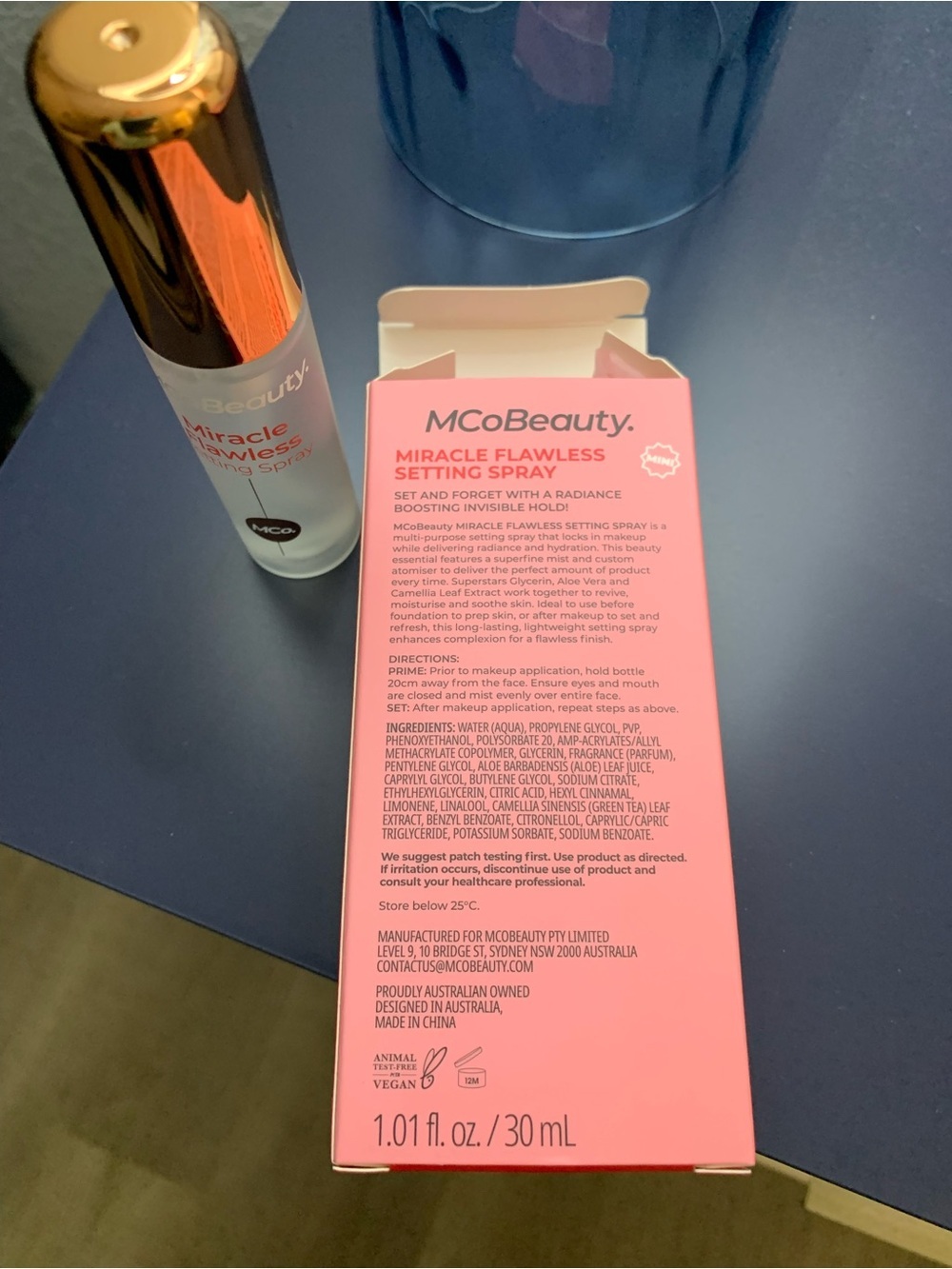 MCo Beauty Miracle Flawless Setting Spray — Clear Finish (Gold Cap) - Picture 2 of 2